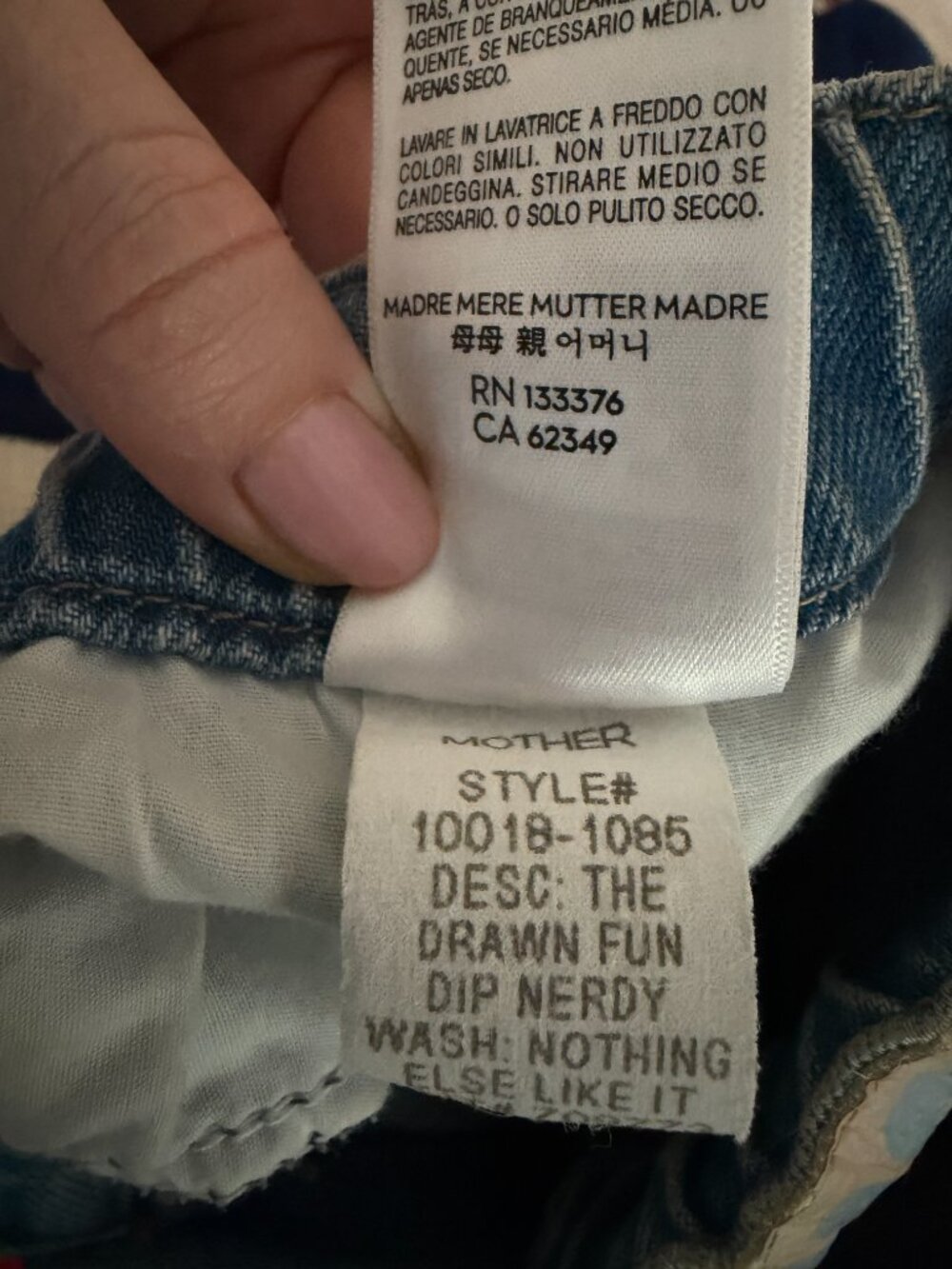 MOTHER DENIM SNACKS The Drawn Fun Dip Nerdy Jeans Drawstring Baggy Wideleg 27 - Picture 4 of 8